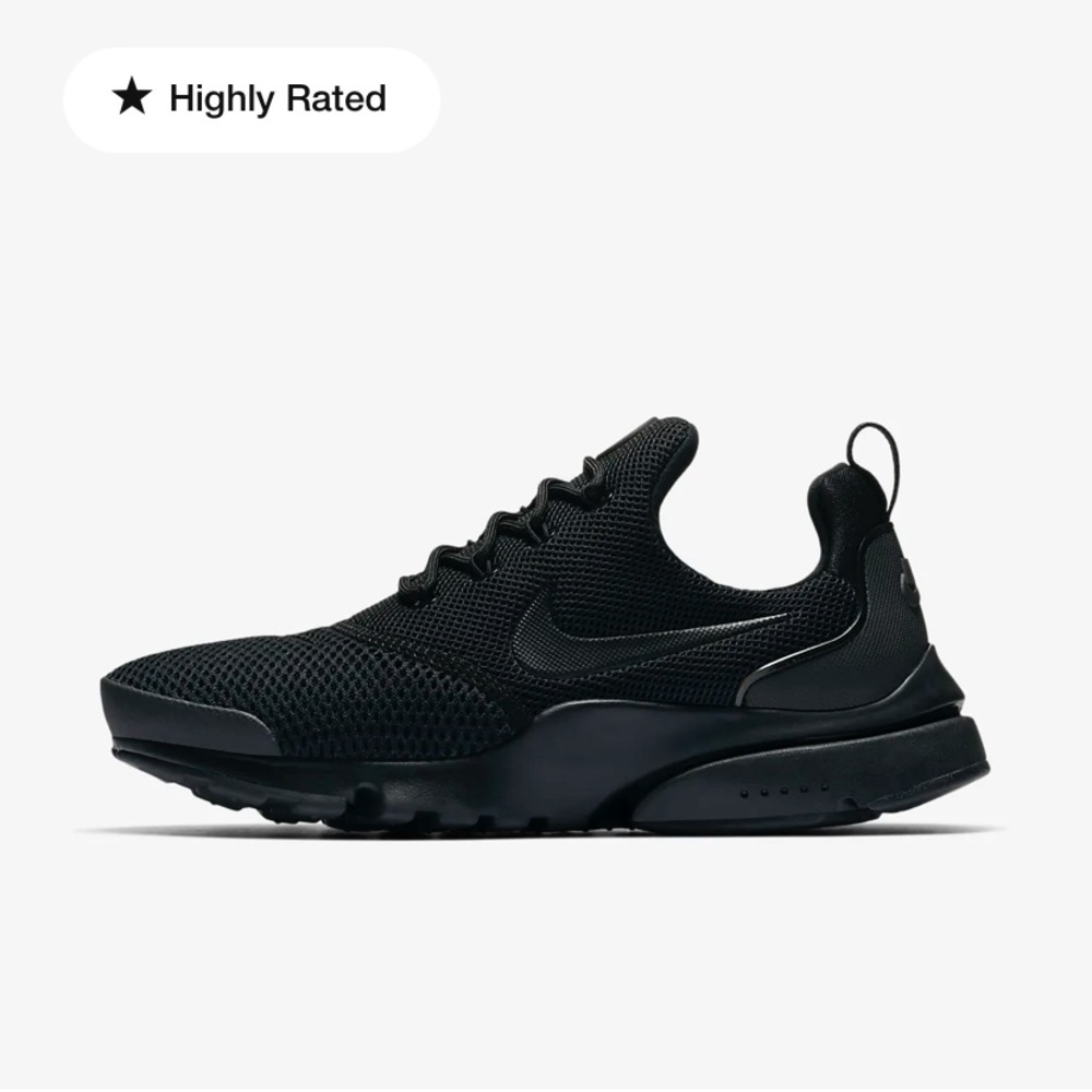 Black Nike Presto Fly Women’s Shoe. Size 8